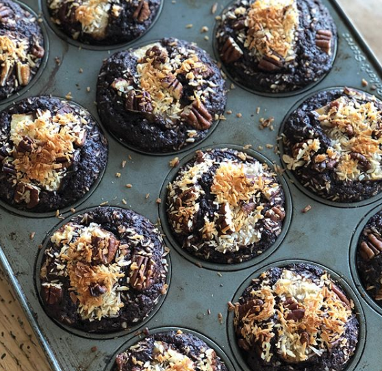 Chocolate Banana Zucchini Muffins